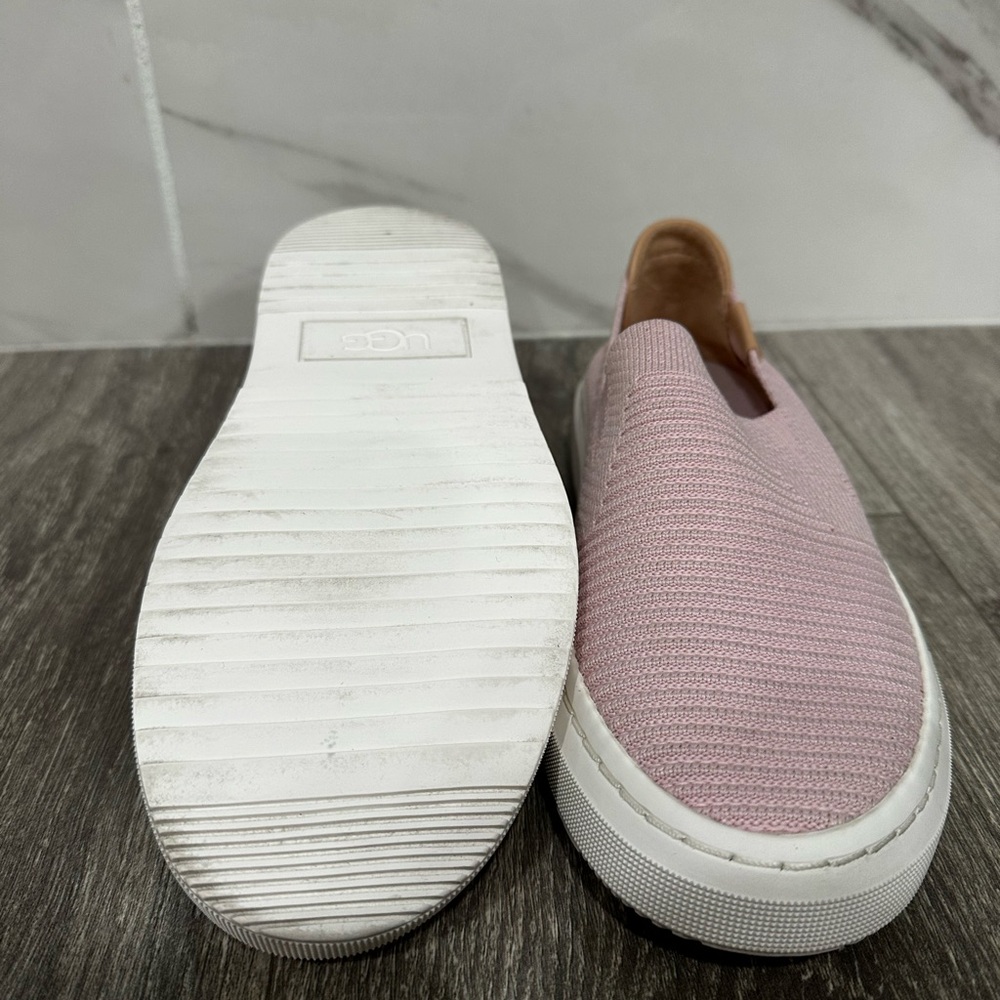 UGG Soft Pink Knit Slippers - Picture 11 of 14